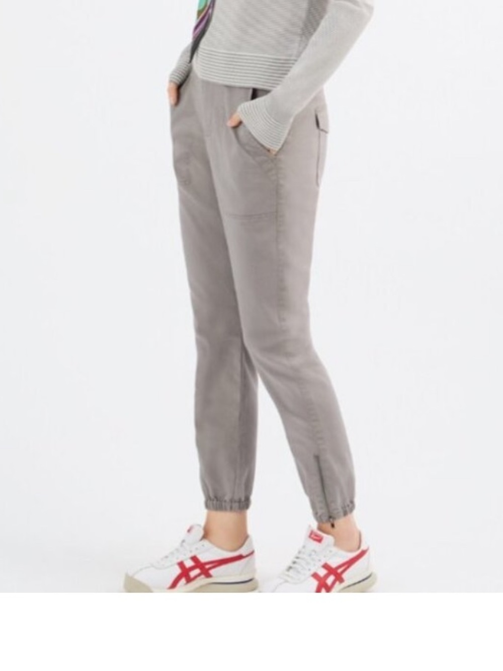 Cabi Compass Pant #4697 Gray Jogger Style Size 6